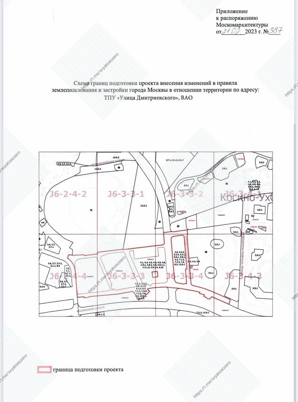 Проект планировки тпу улица дмитриевского