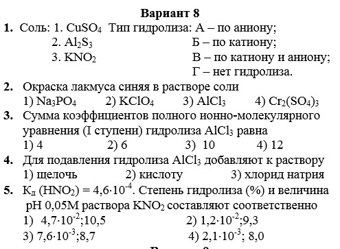 Презентация по химии 11 класс гидролиз габриелян